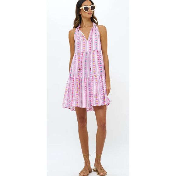 NWT OLIPHANT SLEEVELESS TIERED SHORT DRESS, XS $278 - Picture 1 of 7